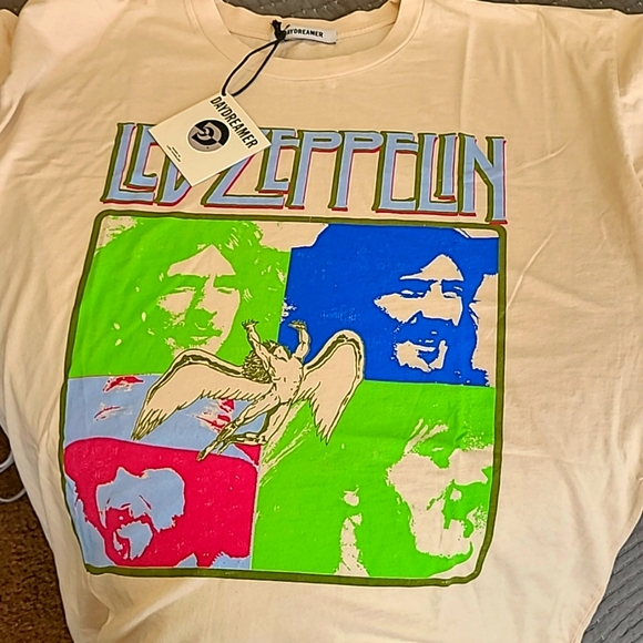REVOLVE DAYDREAMER Led Zeppelin Four Square Merch Tee, Dirty White NWT, Size S - Picture 9 of 16